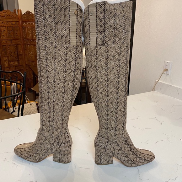 Vince Camuto Snakeskin Print Thigh High Boots - Picture 4 of 6